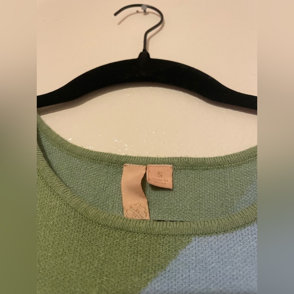 Funky Blue and Green Bodycon Mini Dress - Picture 3 of 3